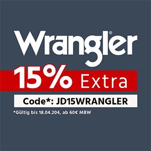 15% Rabatt auf alle Wrangler Jeans bei Jeans Direct (MBW: 60€)