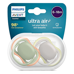 2er-Pack Philips Avent Ultra Air Schnuller (6 bis 18 Monate) für nur 3,78€ inkl. Prime-Versand