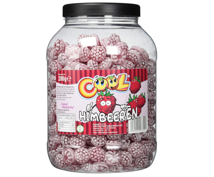 Cool Klassische Bonbons mit Himbeergeschmack in der 2kg Dose für nur 13,90€ bei Prime inkl. Versand