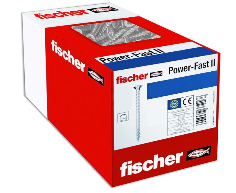 100er-Pack fischer PowerFast II CZF 3,5 x 25, Spanplattenschraube für nur 1,99€ – Prime