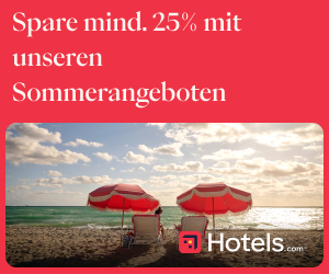 Hotels .com – 25% Rabatt oder mehr auf deine Traumunterkunft