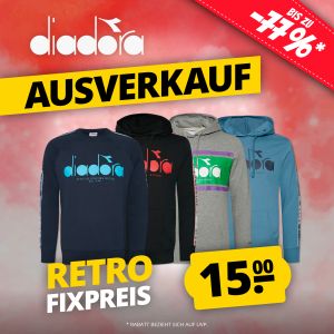 Diadora Sweatshirts und Hoodies für nur 18,95€ im Ausverkauf bei SportSpar