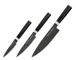 Samura Mo-V Black Stonewash 3-teiliges Messerset für 75,90€ (statt 119,95€)