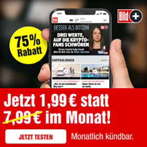 Knaller! 1 Jahr lang BILDplus für nur je 1,99€ pro Monat (statt 7,99€)