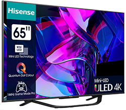 HISENSE 65U7KQ ULED UHD 4K Smart TV (65 Zoll, 144Hz/120 Hz, HDMI 2.1, HDR10+) für nur 729€ inkl. Versand (statt 798€)