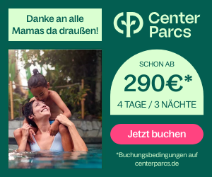 Center Parcs Muttertag Special – z.B. 4 Tage / 3 Nächte schon ab 290€ pro Unterkunft