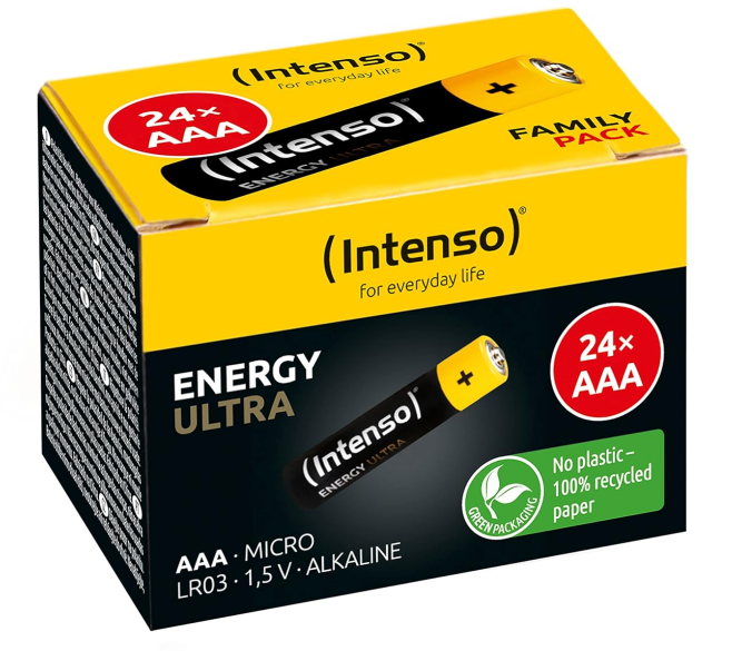 Intenso Energy Ultra AAA Micro LR03 Alkaline Batterien 24er Box für nur 5,60€ bei Prime-Versand