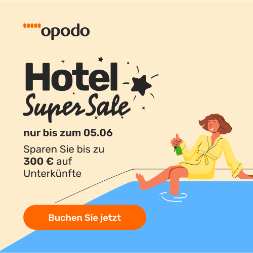 Opodo: HOTEL SUPER SALE mit bis zu 300€ Rabatt!