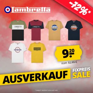 Lambretta Vintage Print Herren T-Shirts für 13,15€ (statt 23,99€)