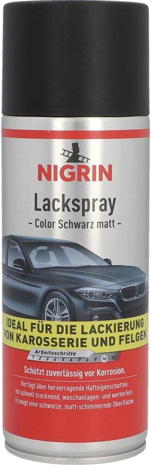 Spar-Abo-Deal: NIGRIN Lackspray, 400 ml, mattschwarzer Autolack nur 5,49€ inkl. Prime Versand