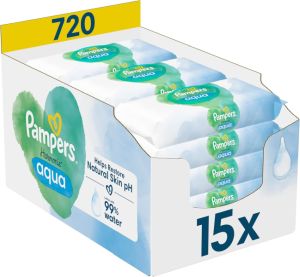 Pampers Harmonie Aqua Baby Feuchttücher 15 x 48 Tücher für 16,71€ (statt 18,43€) im Spar-Abo