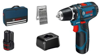 Bosch Professional 12V System Akkuschrauber GSR 12V-15 inkl. 2x 2.0Ah Akku für 99,99€