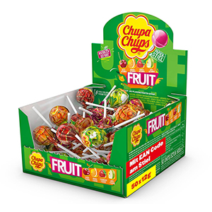 Chupa Chups Fruit Lutscher-Box mit 50 Lollis für 11,70€ – Prime