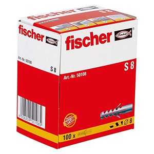 100er-Pack Fischer Dübel S 8 für nur 5,79€ inkl. Prime-Versand