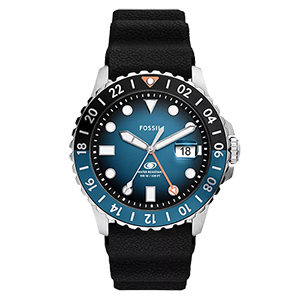 Fossil Blue GMT Armbanduhr mit Silikon-Armband für 94,50€ (statt 141€)