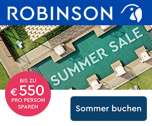 ROBINSON Summer Sale: Bis zu 550€ pro Person sparen, nur 50€ Anzahlung und bis zu 300€ Extra-Rabatt