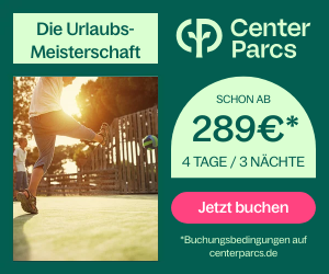 Center Parcs EM Aktion – FANtastische Angebote z.B. für 4 Personen / 3 Nächte schon ab 289€