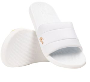 Lacoste Croco Slide Damen Badelatschen (weiß) für nur 13,95€ inkl. Versand