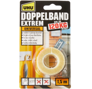 UHU Doppelband Extrem 1,5m x 19mm für 3,90€ (statt 7€) im Spar-Abo