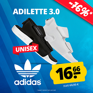 Adidas Originals Adilette 3.0 Sandalen (2 Farben, 36-46) für nur 20,61€ (statt 34€)
