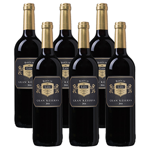 6 Flaschen Barón de Lión Gran Reserva (2016) für 40,89€ (statt 66€)