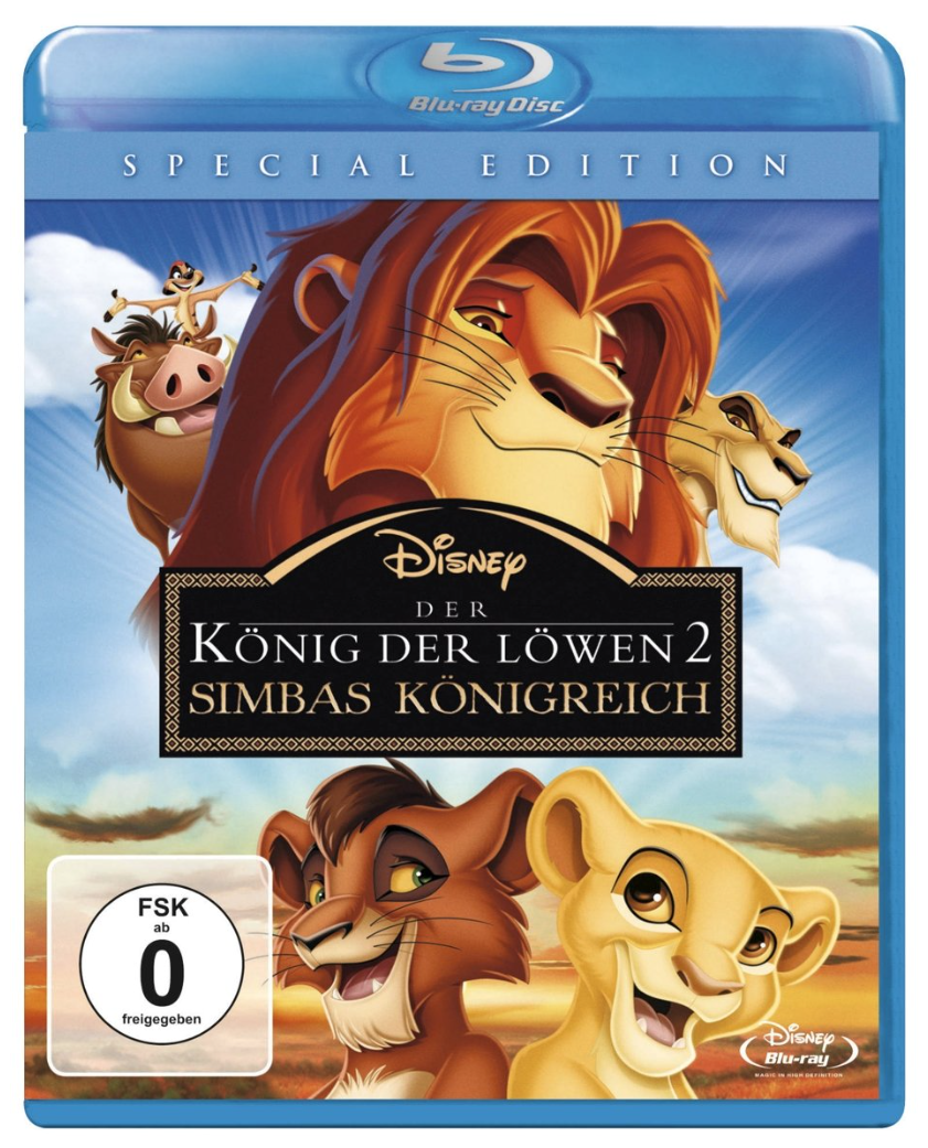 Der König der Löwen 2 – Simbas Königreich Blu-ray (Special Edition) für nur 3,83€ bei Prime-Versand