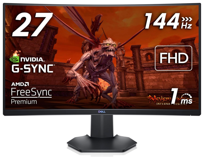 Dell S2721HGFA 27 Zoll Full HD 144Hz Curved Gaming Monitor für nur 149,99€ bei Prime-Versand