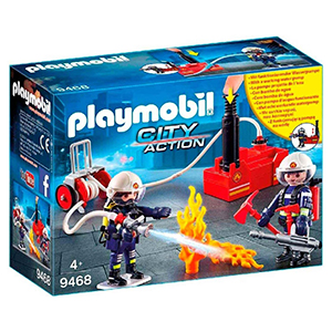 PLAYMOBIL City Action 9468 Feuerwehrmänner mit Löschpumpe für 12,99€ – Prime