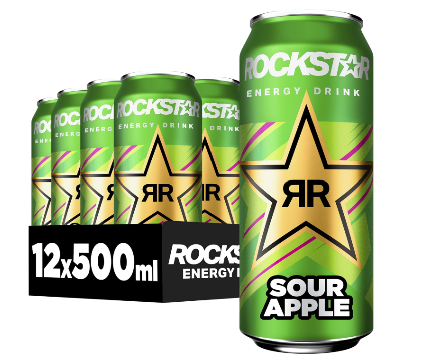 Rockstar Energy Drink Sour Apple 12 x 500ml für nur 11,69€ bei Prime inkl. Versand