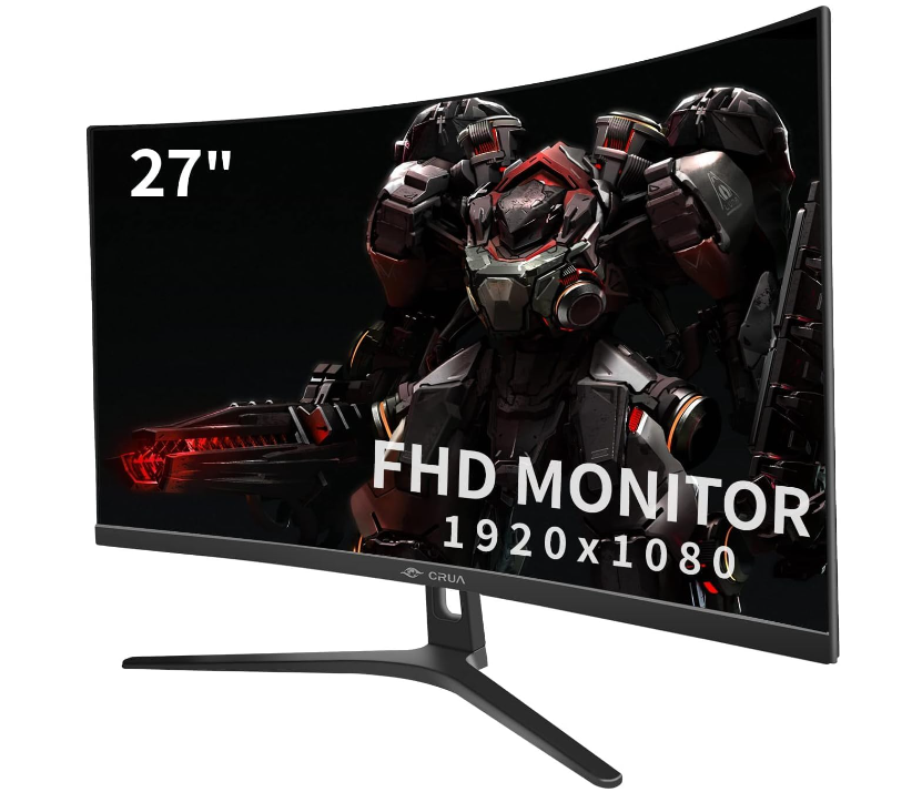 CRUA Curved Gaming-Monitor 27 Zoll 180Hz, FHD 1080P für nur 149€ inkl. Versand