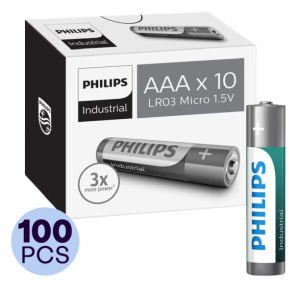 100x Philips Industrial Alkaline Batterien für 30,90€ (statt 46,29€)