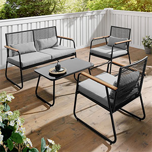 LIVARNO home Garten Loungeset (2 Sessel, Bank & Tisch) für nur 187,90€