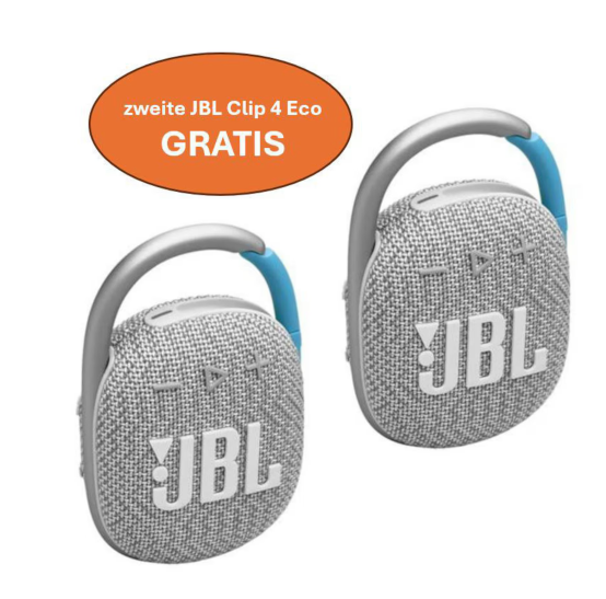 2x JBL Clip 4 ECO Tragbarer Bluetooth Lautsprecher für nur 55€ inkl. Versand