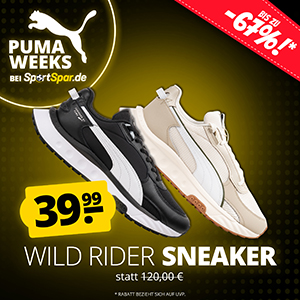 PUMA Wild Rider Herren Sneaker (2 Farben, 40-46) für nur 43,94€ (statt 60€)