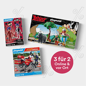 3für2-Aktion auf viele ausgewählte PLAYMOBIL Sets im Thalia Onlineshop