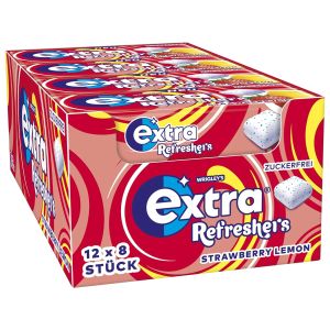 EXTRA Refreshers Strawberry Lemon 12 x 8 Stück für 6,21€ (statt 11,88€) im Spar-Abo