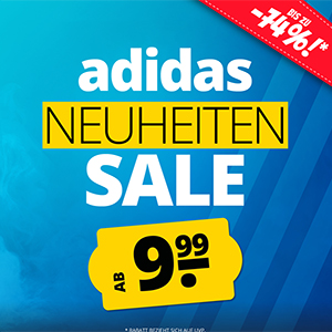 Großer Adidas Neuheiten Sale mit Sneakern, T-Shirts, Jacken und mehr bei SportSpar.de