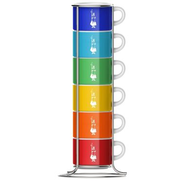 Sechs stapelbare Bialetti Espresso-Becher für 19,90€