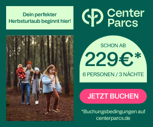 VERLÄNGERT! Center Parcs – Goldener Herbst oder Winterzauber: 3 Nächte für 6 Personen schon ab 229€