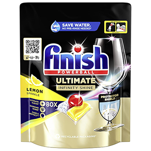 80er-Pack Finish Ultimate Infinity Shine Citrus Spülmaschinentabs für 11,40€ (statt 14,24€)