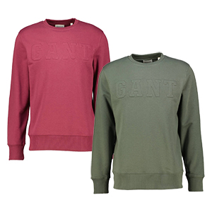 Gant Embossed Logo Herren Sweatshirt (2 Farben, M-3XL) für 108,95€ (statt 130€)