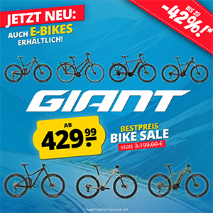 SportSpar: Giant Bestpreis Bike Sale mit bis zu 42% Rabatt + 10% Extra-Rabatt!