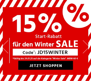 Jeans Direct: 15% Rabatt auf über 1.700 Artikel im Winter Sale (MBW: 60€)