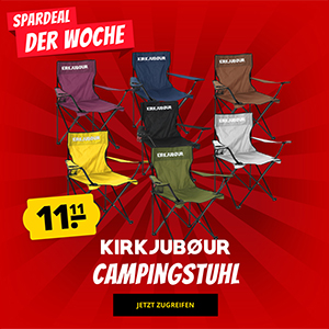 KIRKJUBØUR Njörd Campingstuhl (7 Farben) für nur je 16,06€ (statt 23€)