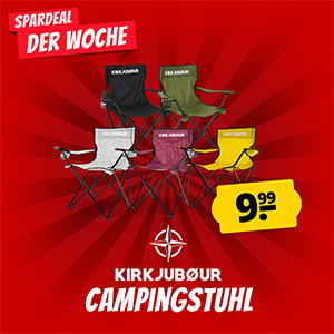 KIRKJUBØUR Njörd Campingstuhl (7 Farben) für nur je 9,99€ zzgl. Versand