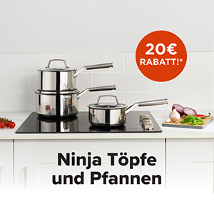 20€ Rabatt auf ausgewählte Zerostick Töpfe & Pfannen von Ninja Kitchen