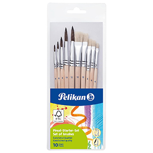 Pelikan Pinsel Starter-Set mit 5 Haar- und 5 Borstenpinseln für 5,29€ (statt 7,75€) – Prime