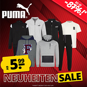 SportSpar: PUMA Neuheiten Sale mit bis zu 87% Rabatt + 10% Extra-Rabatt