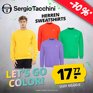 Sergio Tacchini Crew Sweat Iconic Sweatshirt (5 Farben, XS-3XL) für nur 22,72€ (statt 30€)