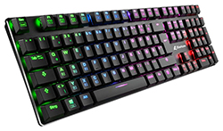 Sharkoon PureWriter RGB Mechanische Low Profile-Tastatur (RGB Beleuchtung, blaue Schalter) für nur 59,90€